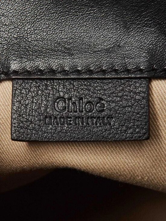 Chloe Black Leather and Suede Mini Faye Backpack